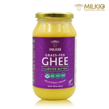 【紐西蘭MILKIO】特級草飼牛無水奶油 (500毫升) Ghee澄清奶油 /防彈咖啡