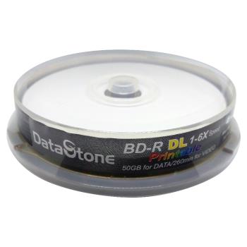 DataStone 藍光 6X BD-R DL 50GB 珍珠白滿版 可印片 (10片)