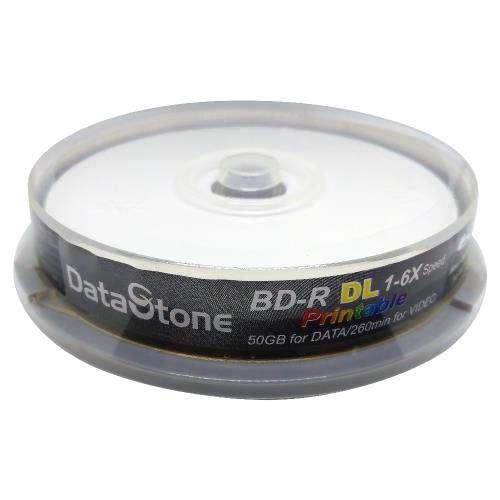 DataStone 藍光 6X BD-R DL 50GB 珍珠白滿版 可印片 (10片)