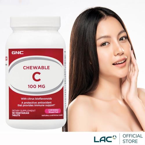 ▼限時下殺▼【LAC利維喜】GNC健安喜 喜維C食品錠180錠(維他命C/咀嚼錠/保護力)