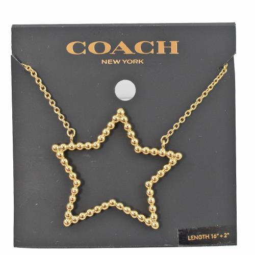 COACH 37962 超大金珠星星造型時尚項鍊