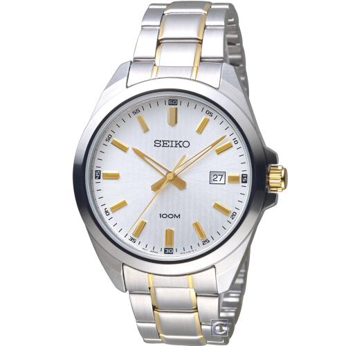SEIKO 精工 時尚紳士腕錶(SUR279P1)雙色/42mm  6N42-00H0K