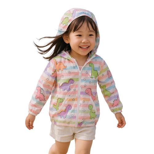 【聖伯納 St.Bonalt】彩圖超輕透防曬外套｜童款 9006( 防曬 透氣 抗UV 防風 空調外套 冷氣房外套)