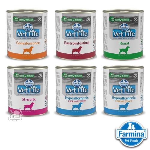 Farmina 法米納-Vet Life 獸醫寵愛天然處方 犬用主食罐系列 300g -6種功效  X 6罐