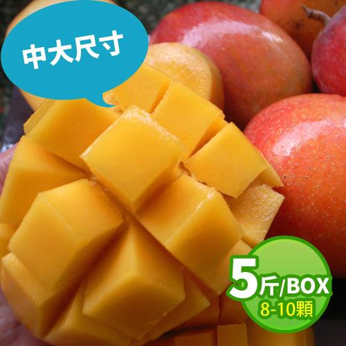 現貨-築地一番鮮-產地直送愛文芒果5斤裝(8-10顆/禮盒)-常溫配送