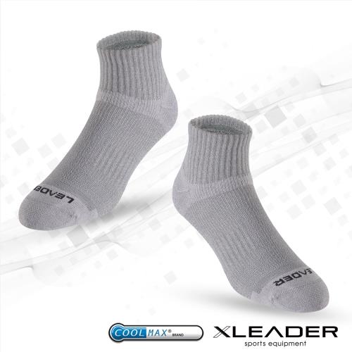 LEADER ST-06 Coolmax專業排汗除臭 機能運動襪 男款 灰色