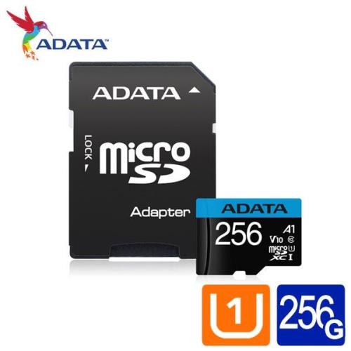 威剛 Premier microSDXC UHS-I (A1) 256G記憶卡(附轉卡) 