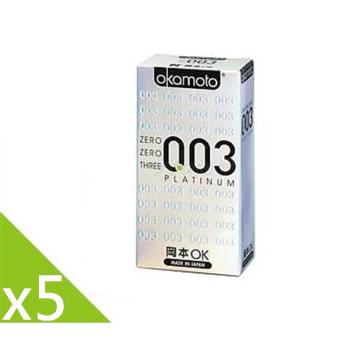 岡本003-PLATINUM 極薄保險套(6入裝)白金x5盒