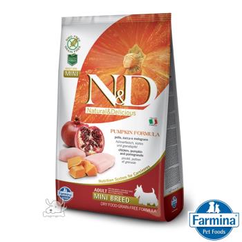 Farmina法米納 ND挑嘴成犬南瓜無穀糧-雞肉石榴-小顆粒-800g (PD-2) X 1包