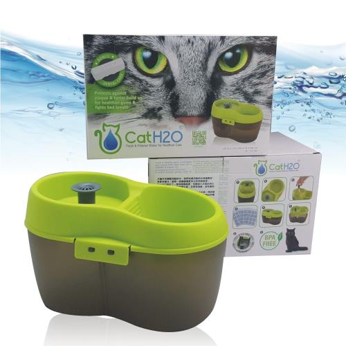 Dog Cat H2O 有氧寵物濾水機 飲水機 循環濾水器 (犬貓用) 綠色 2L