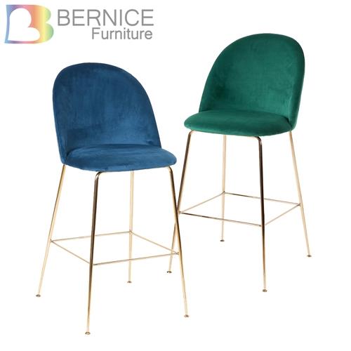 Bernice-羅瑞亞質感絨布面吧台椅/高腳椅/單椅(二色可選)