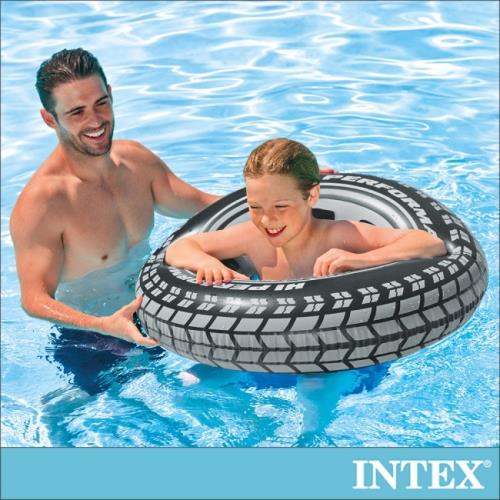 INTEX 酷輪胎-游泳圈91cm 適用9歲以上(59252)