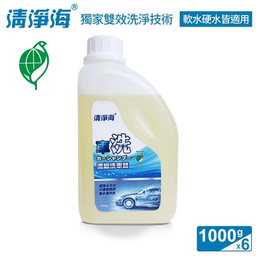 清淨海 車洗中性環保濃縮洗車精 1000g(超值6入組)