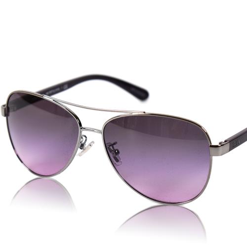 COACH 金屬框漸層鏡片飛行員太陽眼鏡-神秘紫