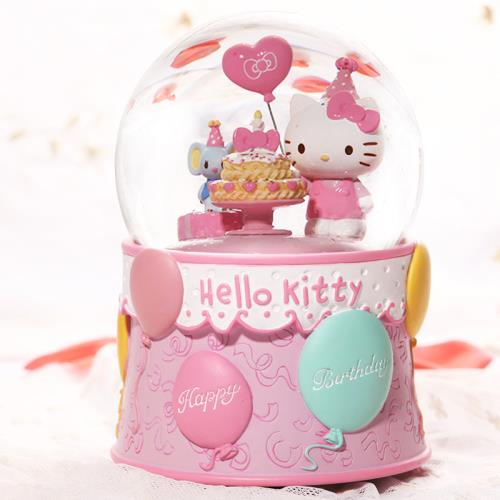 【JARLL讚爾藝術】~三麗鷗 Hello Kitty 生日 水晶球/音樂盒(KT1821) 生日送禮 (現貨+預購)