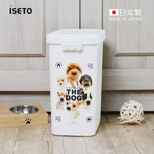 日本ISETO 日製寵物飼料零食密封收納桶-13L