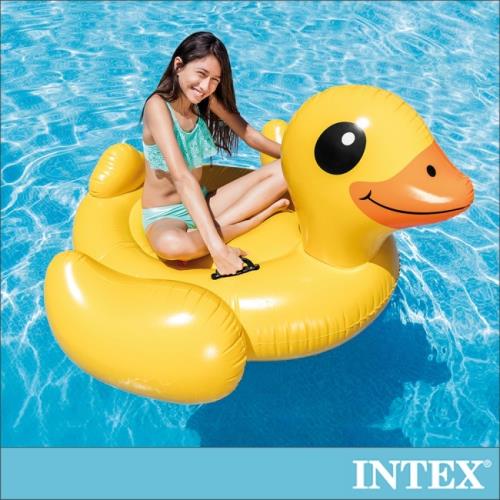 INTEX 黃色小鴨水上坐騎147x147x81cm 適用3歲以上(57556)