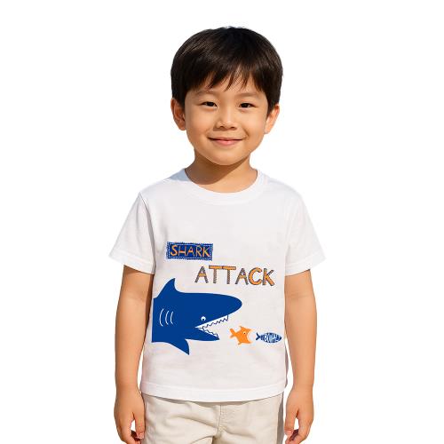 【聖伯納 St.Bonalt】童趣印花純棉圓領T恤│童款 9057 ( 親膚 舒適 吸汗 透氣乾爽 )