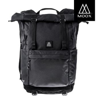 【穆克斯MOOX】A3BB CONVERT多功能防潑水探險後背包-雙層筆電包(深夜黑)