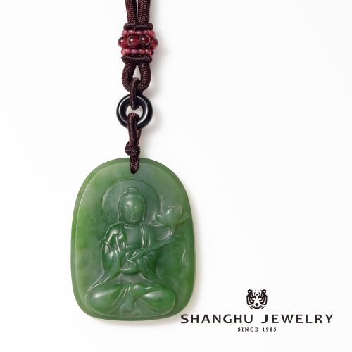 【尚虎珠寶】手工雕刻碧玉-蓮花觀音