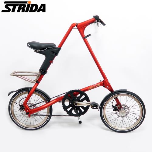 英國 STRiDA速立達 18吋內變3速EVO版碟剎折疊單車/三角形單車-霧紅色