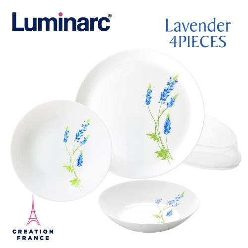 【Luminarc 樂美雅】湛藍薰衣4件式餐具組(ARC-402-LV)
