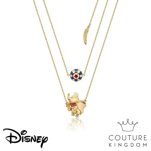 Disney Jewellery - Couture Kingdom 迪士尼小飛象馬戲團鍍14K金雙層項鍊 