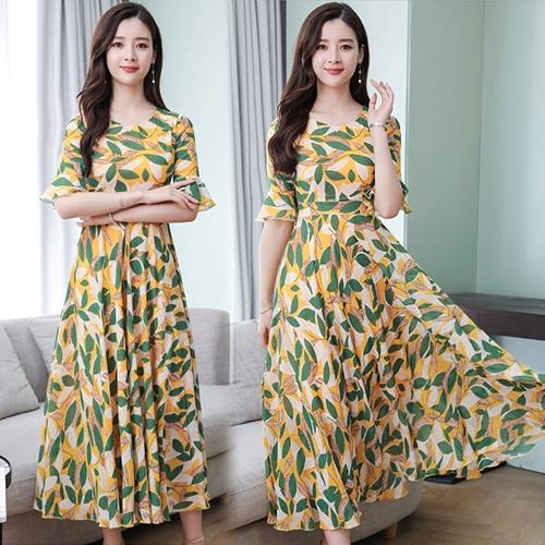 韓國K.W. (預購) 韓國設計粉彩印花洋裝