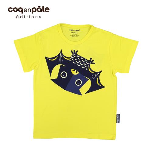 【BabyTiger虎兒寶】COQENPATE 法國有機棉童趣 短袖 T-SHIRT - 蝙蝠