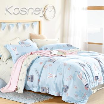 KOSNEY 守望 吸濕排汗萊賽爾纖維特大兩用被床包組