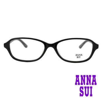 【ANNA SUI 安娜蘇】日系線條花語造型光學眼鏡-黑(AS585-001)