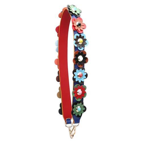 【米蘭精品】真皮肩背帶牛皮撞色花朵鉚釘包包背帶10款73ve20