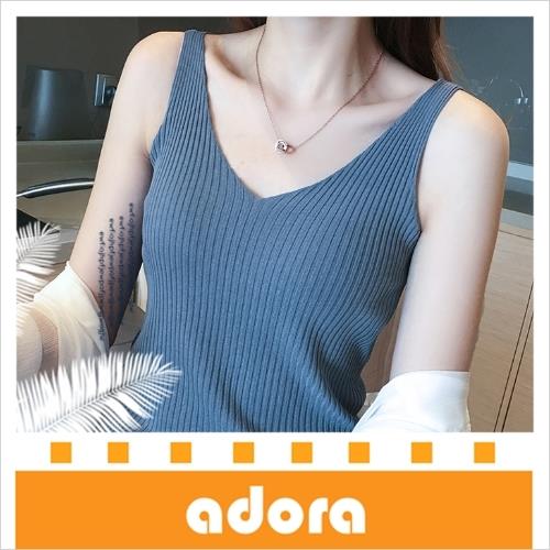 獨家下殺↘adora (2入組)冰絲針背心(多色可選 M-2XL )