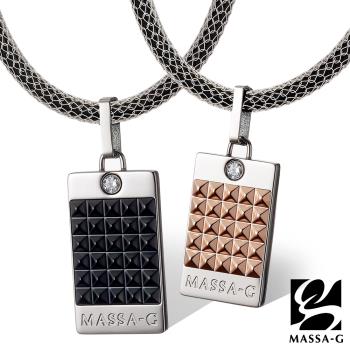 MASSA-G【龐克巧克】純鈦對墬搭配X1 4mm超合金鍺鈦對鍊
