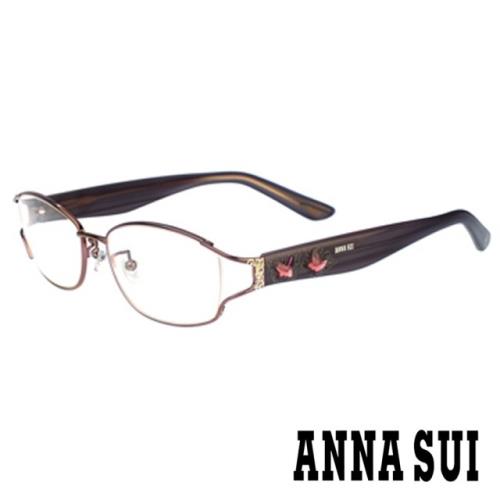 【ANNA SUI 安娜蘇】成熟花邊蝴蝶光學眼鏡-褐(AS181-718)