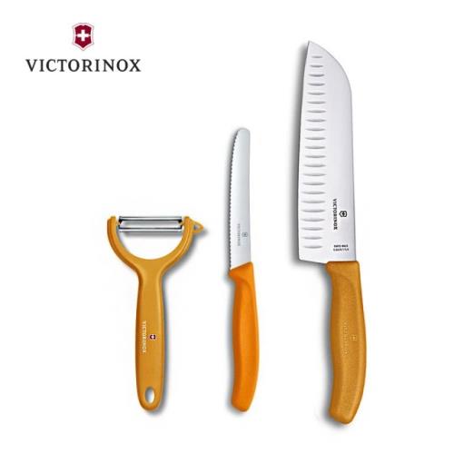 VICTORINOX 瑞士維氏  超值料理工具組(日式主廚刀+削皮刀+蔬果刀)