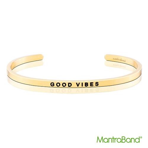 美國 MANTRABAND 悄悄話手環 GOOD VIBES 正能量 -金