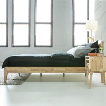 [obis] Woody北歐實木5尺雙人床架 實木床架(適用150cm×186cm床墊)