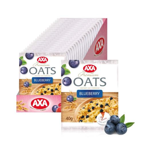  AXA即食燕麥片超值60入組(40gx60，3種任選-藍莓、草莓、蔓越莓)