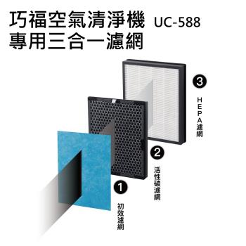 3入組↘巧福 抗敏智慧空氣清淨機 UC-588(原廠專用濾網)