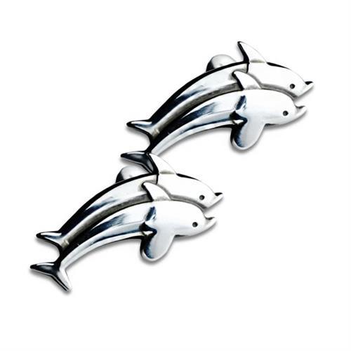 【Georg Jensen 喬治傑生】129 純銀海豚夾式耳環