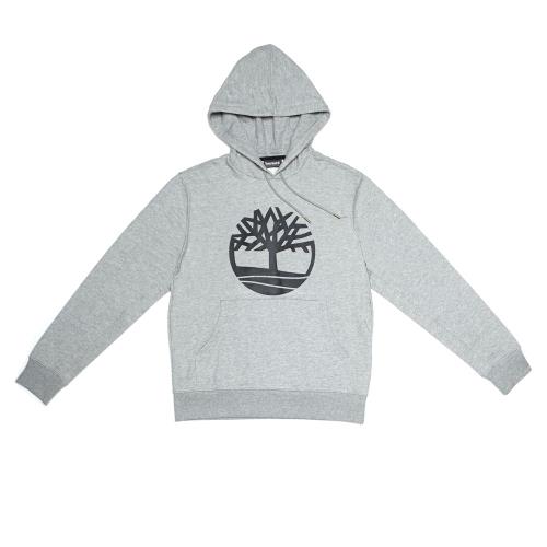Timberland男款麻灰色LOGO休閒連帽衛衣A1YCFK65