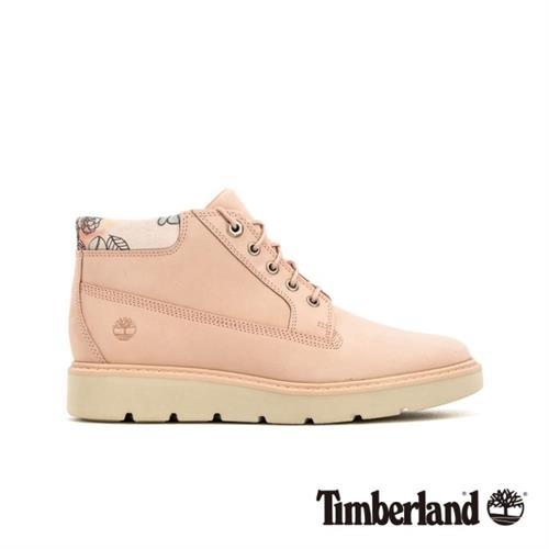 Timberland 女款淺粉色磨砂革花型圖案鞋領靴(A1XG5662)