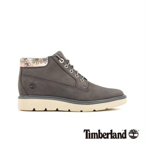 Timberland 女款中灰色磨砂革花型圖案鞋領靴(A1WAW033)