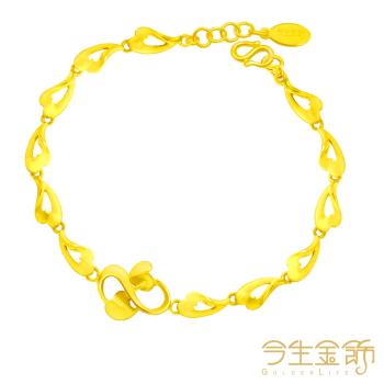 【今生金飾】心手愛戀手鍊 黃金手鍊