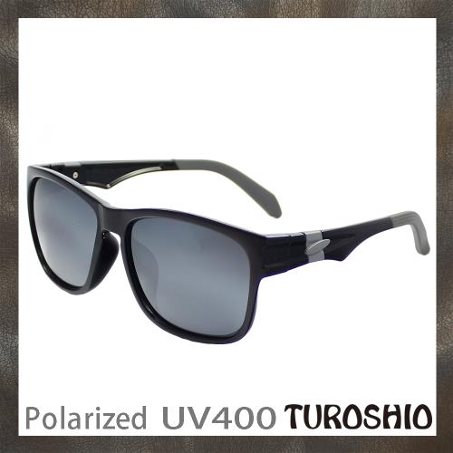 TUROSHIO TR90 偏光片太陽眼鏡 H6001 C01(黑) 贈鏡盒、拭鏡袋、多功能螺絲起子、偏光測試片