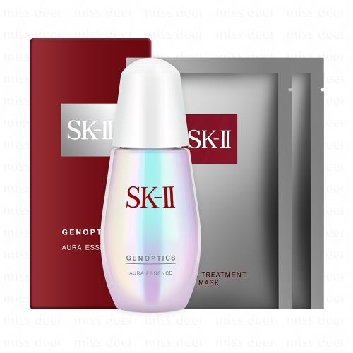 SK-II 超肌因鑽光淨白精華50ml+青春敷面膜(單片)x2