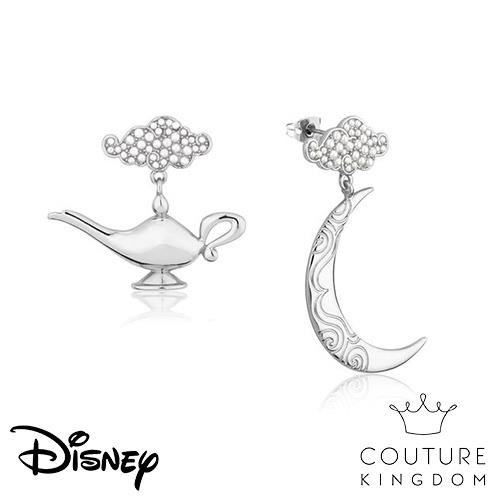Disney Jewellery - Couture Kingdom 迪士尼阿拉丁神燈鍍14K白金耳環 