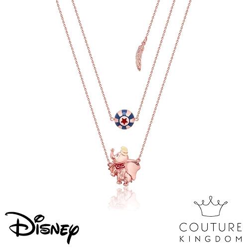 Disney Jewellery - Couture Kingdom 迪士尼小飛象馬戲團鍍14K玫瑰金雙項鍊