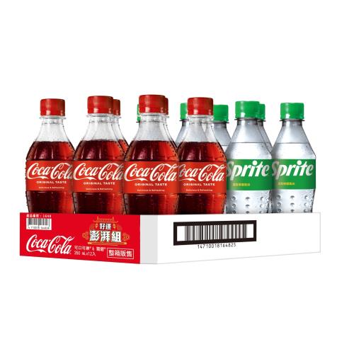 【可口可樂】可樂雪碧好運澎湃組350mlx12入/箱